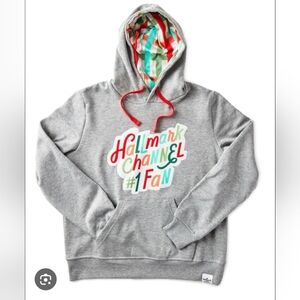 Hallmark Channel #1 Fan Gray Hooded Sweatshirt w/ Multicolor Design